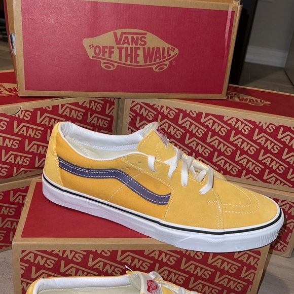 🔥 VANS SK8 LOW HONEY GOLD PURPLE SNEAKERS FOR MEN 🔥 - Picture 4 of 10